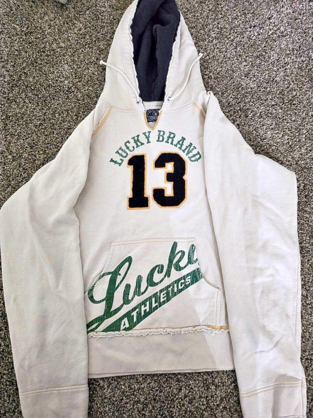 Lucky Brand Graphic Pullover Hoodie in White